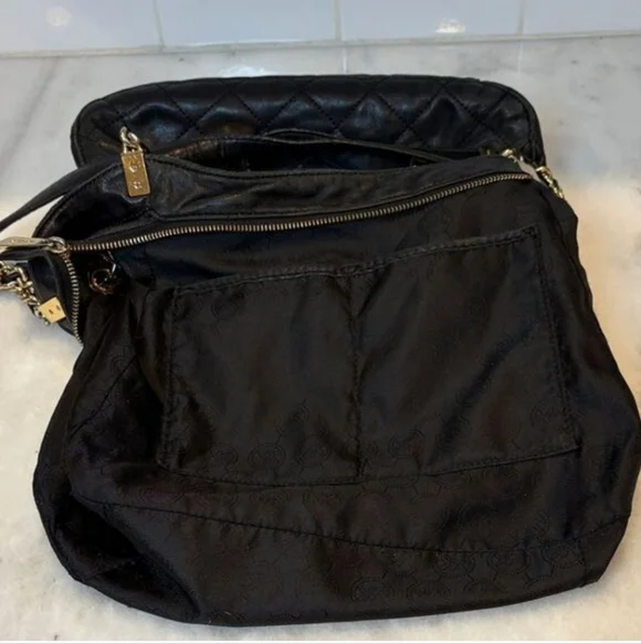 Michael Kors Susannah Black Quilted Leather Shoulder Bag with Chain Straps - Picture 16 of 16